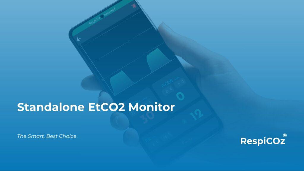 Standalone EtCO2 monitor with a dedicated capnography display