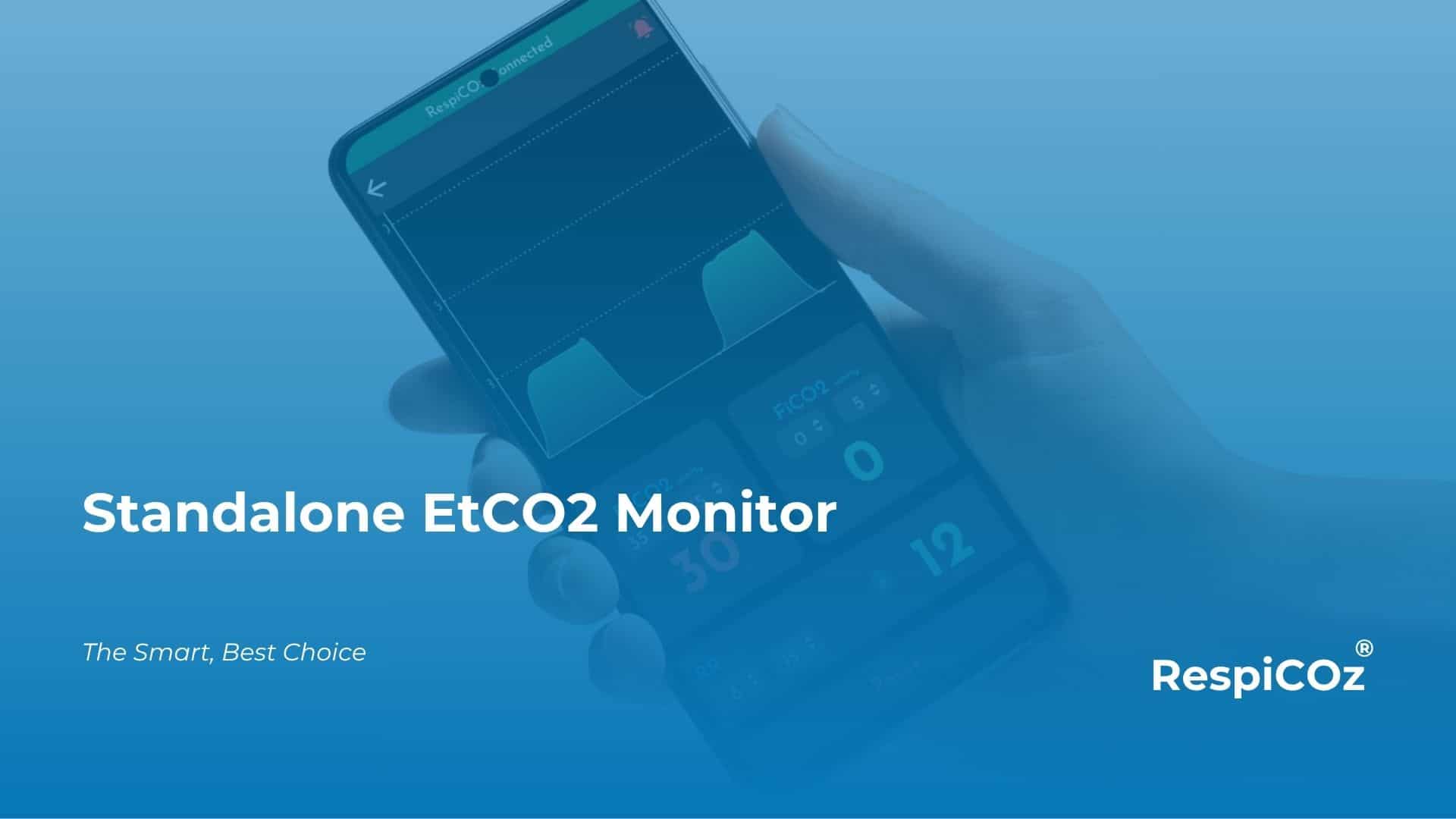 Standalone EtCO2 monitor with a dedicated capnography display