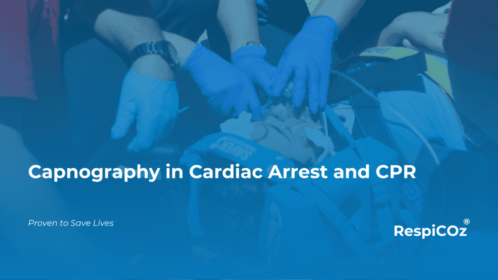 Capnography in cardiac arrest showing a sudden EtCO2 rise at ROSC