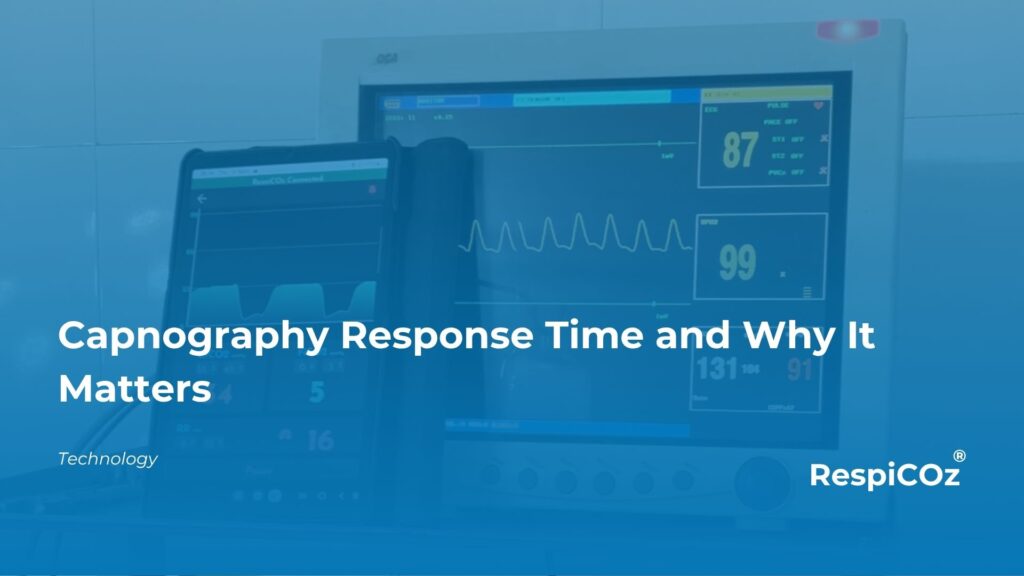 Capnography response time comparison of a fast and a slow EtCO2 waveform
