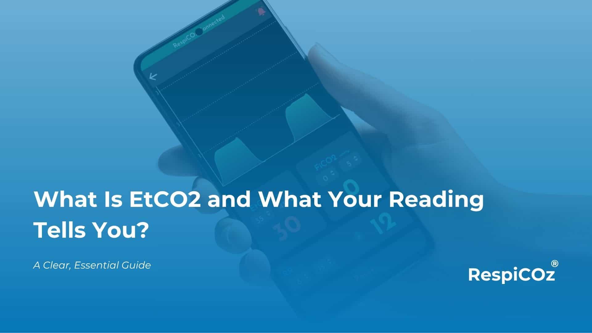 What is EtCO2 shown as end-tidal CO2 on a capnography waveform